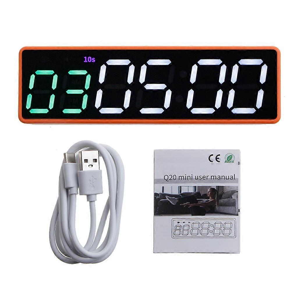 Gym Timer LED Workout Colck Count Down/Up Clock Ultra-Clear Digital Display