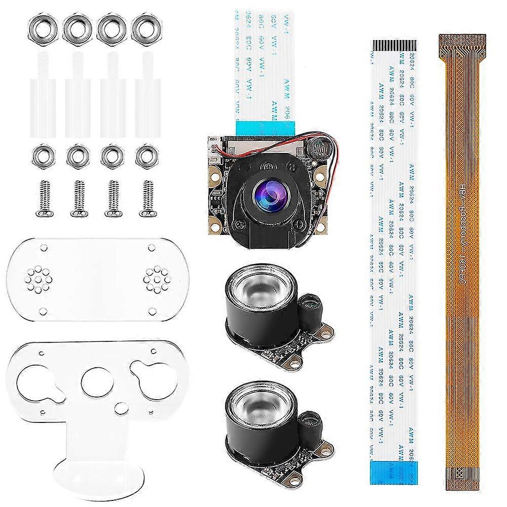 For Raspberry Pi 4b Camera With Holder And Cable Ir Camera Module 5mp ...