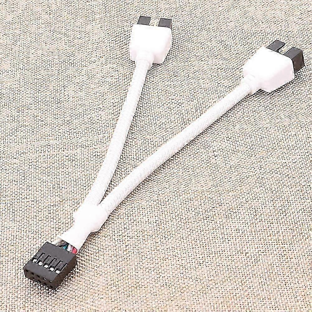 Motherboard 9pin USB Header to Dual USB2.0 9pin Splitter Hub Extension Cable
