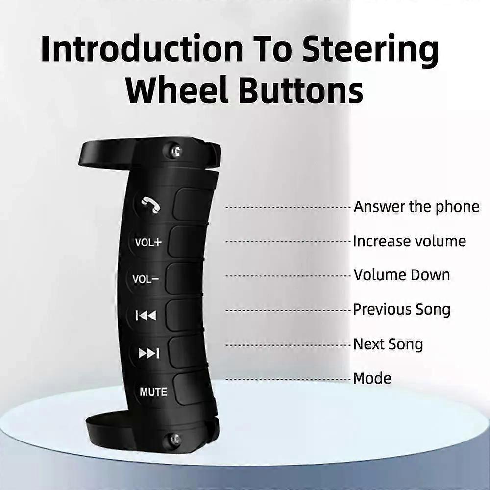 Applies to Car Multimedia Player Remote Wireless Steering Wheel Control 6-button Crescent DQX-Q13