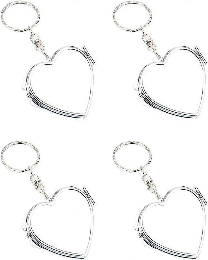 Folding Mirror Set of 4, Metal Compact Travel Makeup Mirrors, Lightweight Design, Portable and Durable for On-the-Go Use