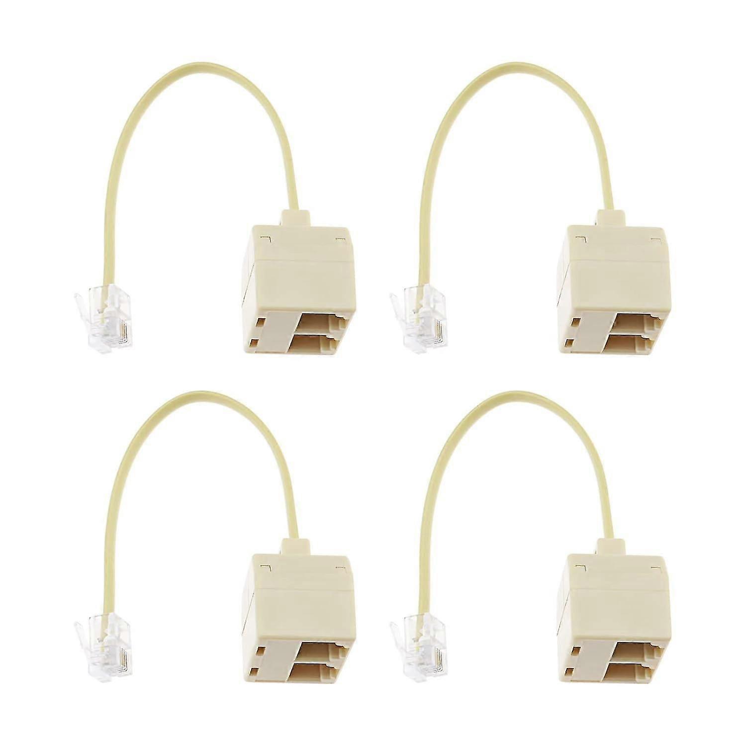 4 pcs two-way telephone splitters