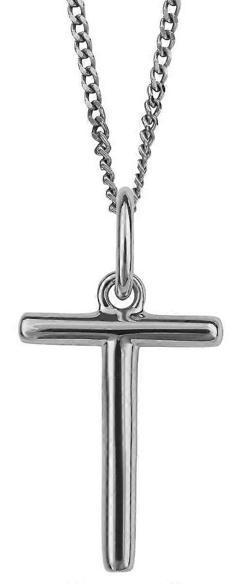 Beginnings T Initial Pendant - Silver