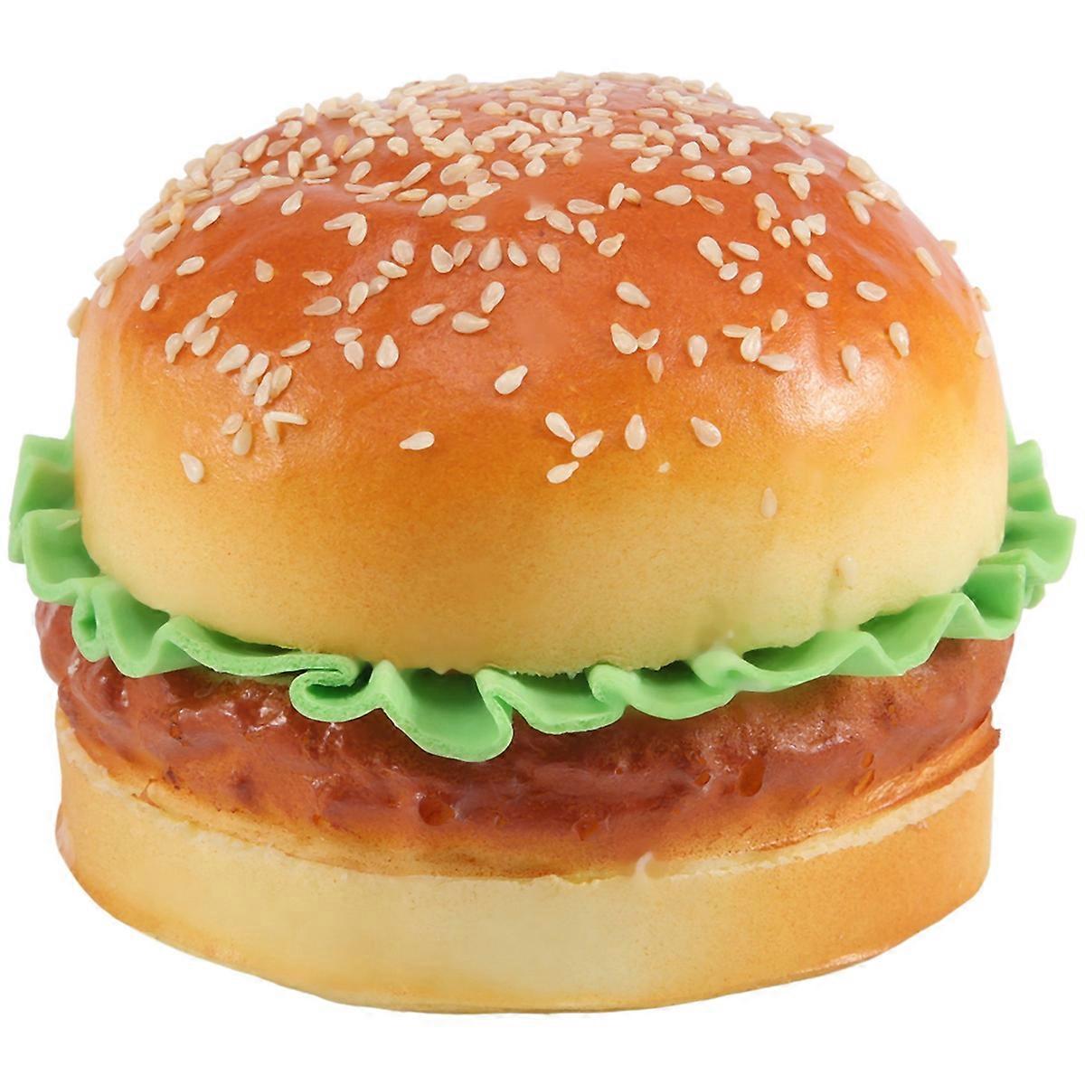 1pc Realistic Hamburger Lifelike Simulation Fake hamburger Bakery Display Kids Food Bread Toy Home