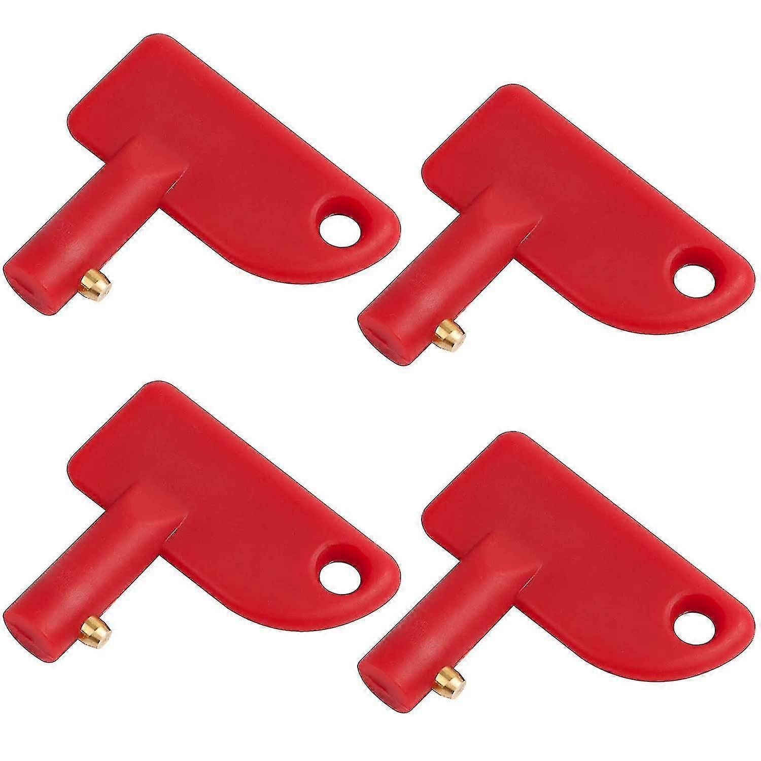 Battery Main Switch Replacement Key 14mm 4 Pieces, Main Switch Nato Bone Key Abs Plastic, Disconnector Universal Key, Battery Switch Boat Switch Key