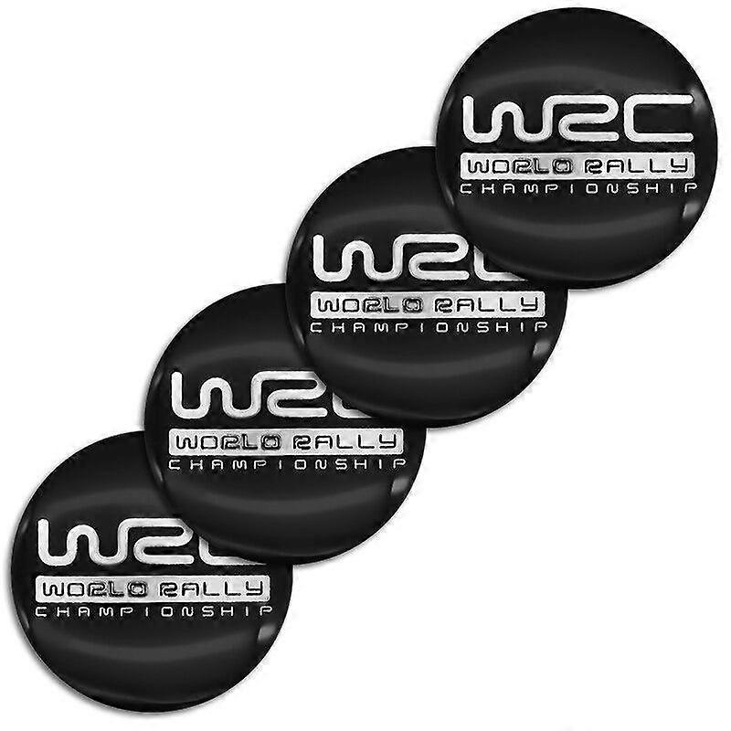 4 x 56.5mm Rally Car Center Wheel Hub Cap Badge Stickers Metal Emblem Decals