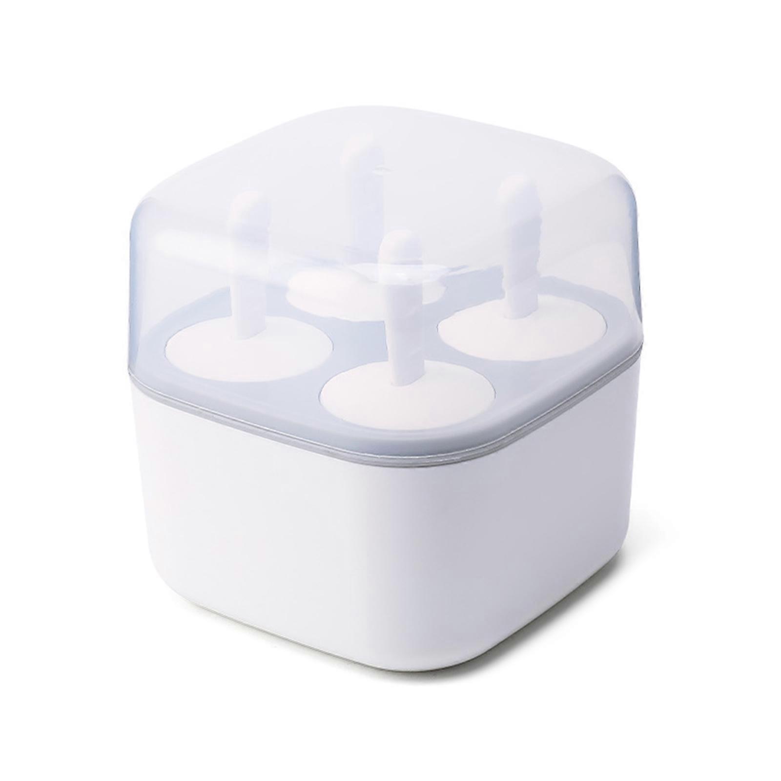 DIY Easy Release Reusable Ice Cream Mold Convenient to Hold for Kids Toddlers Gift Easy to Clean Can be Disassembled White
