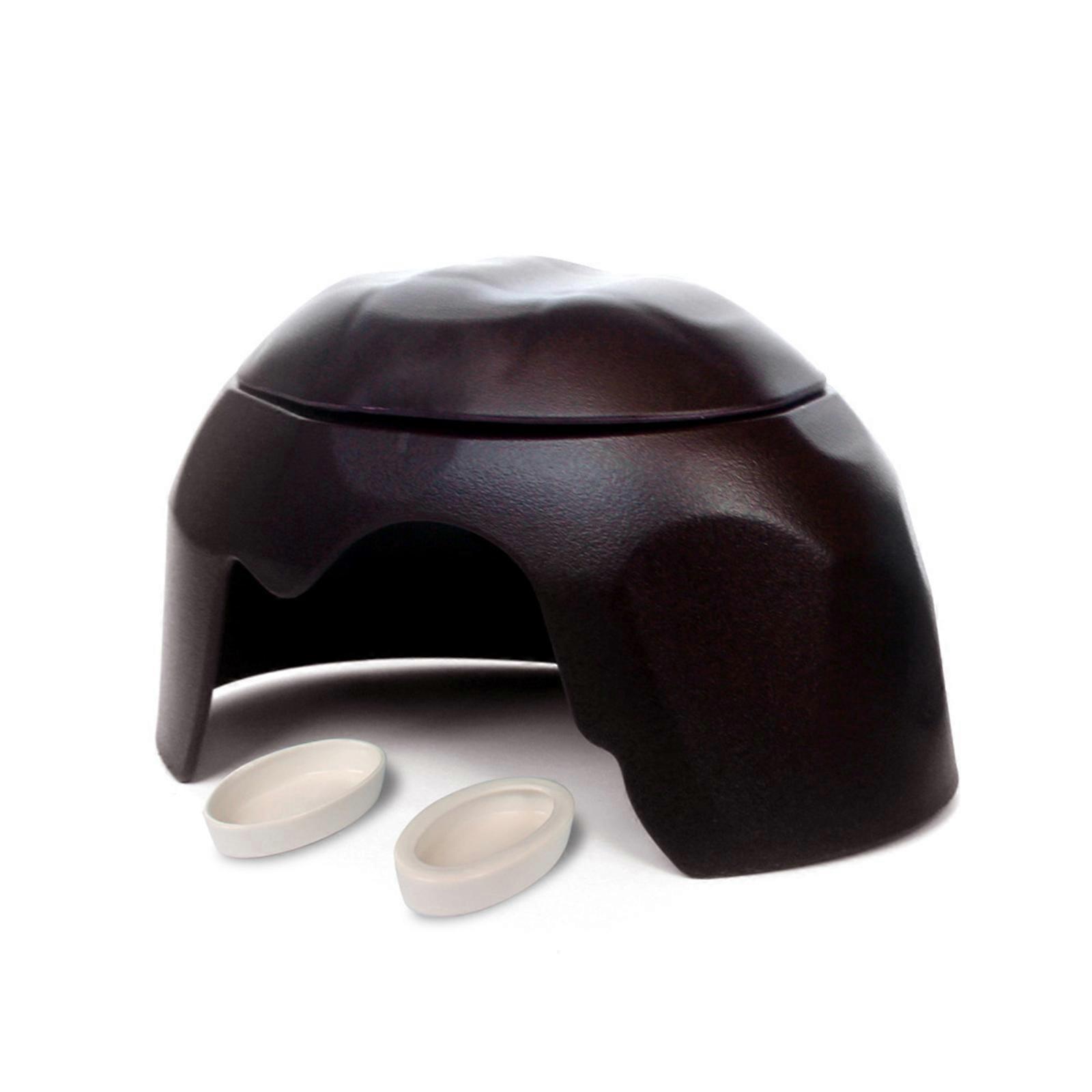 Grottes de reptiles et caches cacher cave boîte humidificateur pour tortue se prélassant cachette pour python royal petit amphibien arachnide brun foncé