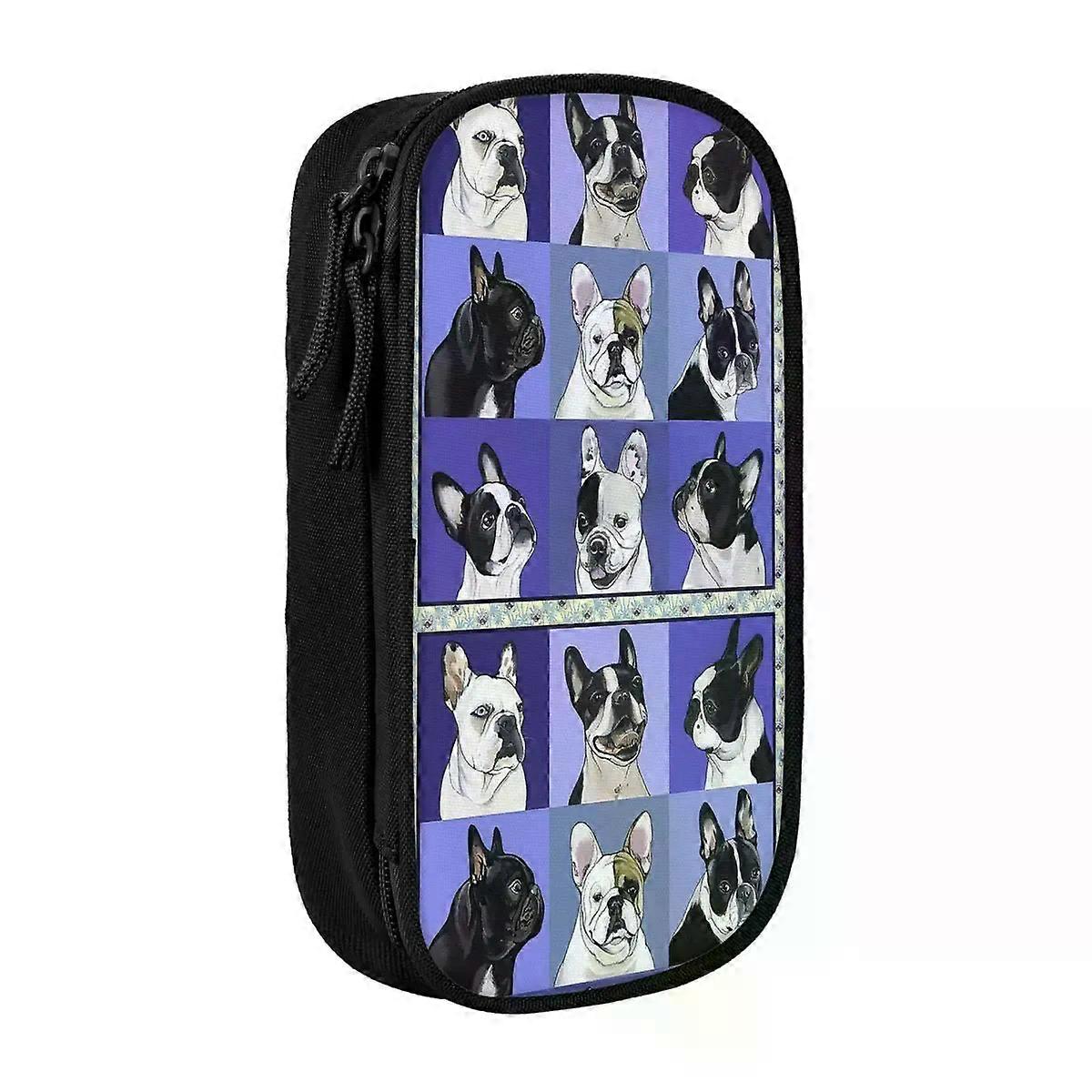 n522 الفرنسية البلدغ حقائب أقلام رصاص جميل حامل القلم حقيبة أطفال تخزين كبير مكتب أقلام رصاص hxqk464