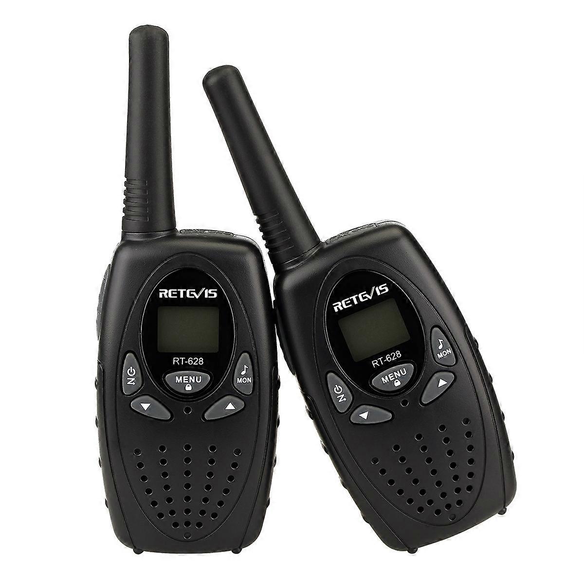 1 paire RETEVIS RT628 0.5W EU fréquence 446MHz 8CHS portable enfants walkie talkie (noir)