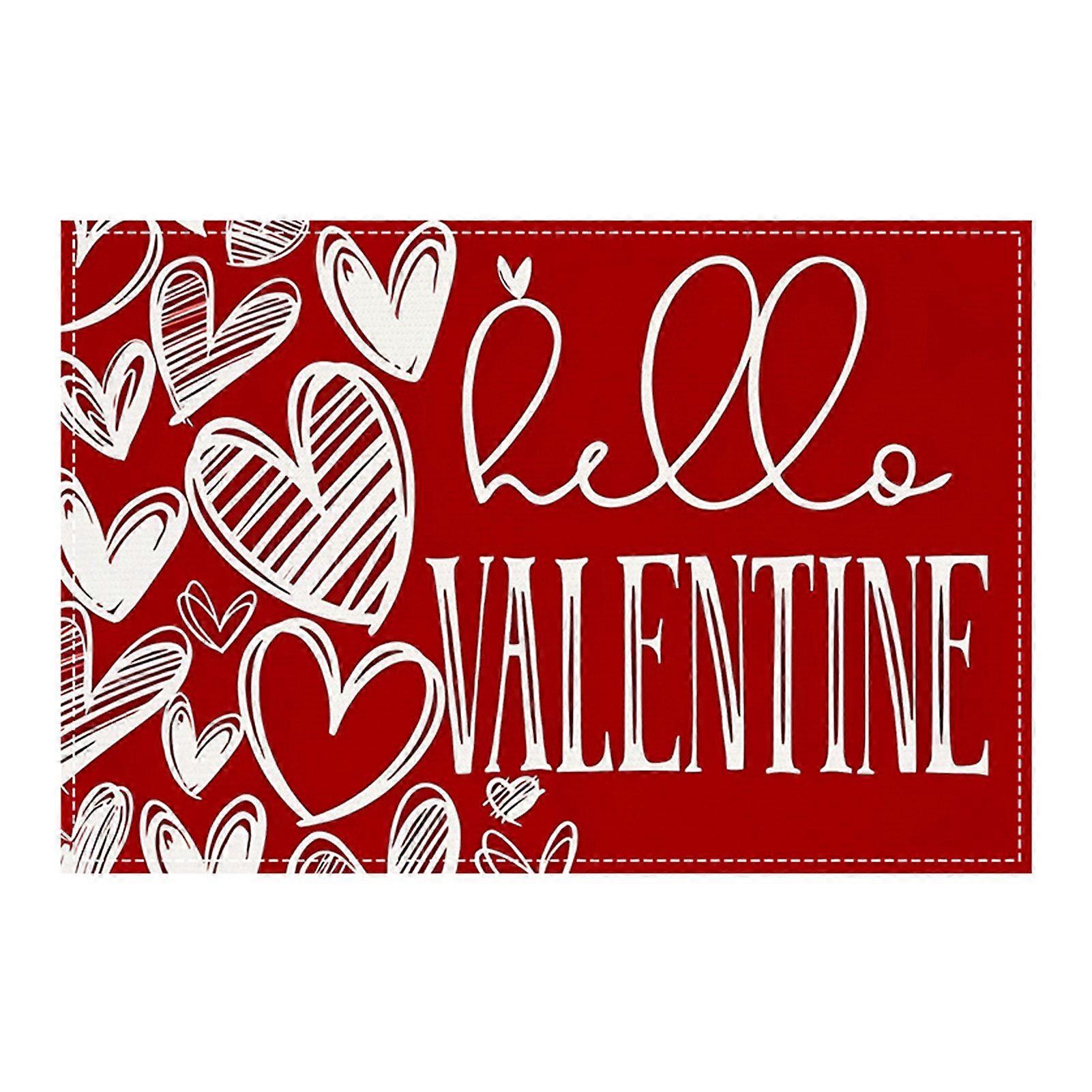 Șervețele de Ziua Îndrăgostiților Retangle Shape Îngroșat Rezistent la căldură Rezistent la ulei Anti-alunecare Coaster Petreceri Nunți Banchete Decorațiuni de masă Dining Kitch