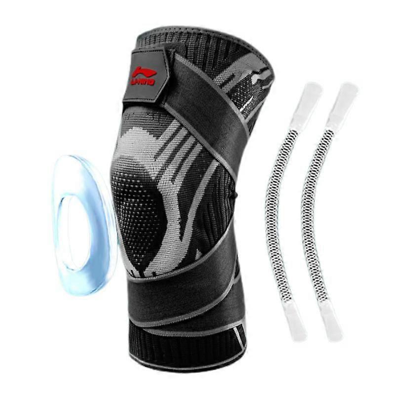 FODER Sport Kompression Knästöd med Justerbar Rem, Artritlindring, Ledvärk, MCL, Extra Stöd för Running-Black XL
