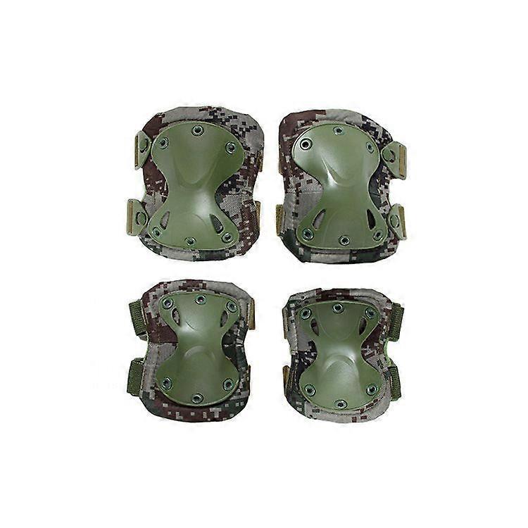 Military Tactical Knee & Elbow Pads Set Anti-impact Hunting Paintball Shooting Protective Knee Pads Support