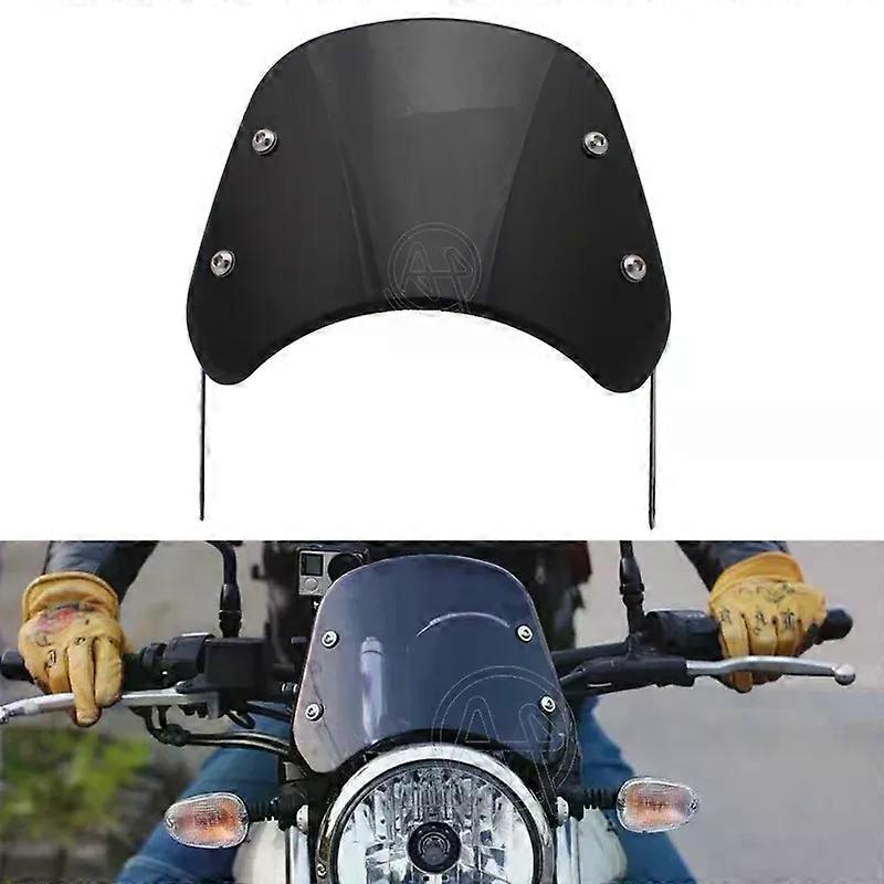 Black ABS Motorcycle 6.5"-9.45" Headlight Windshield Wind Deflector Windscreen Universal compatible for    Suzuki MAXP