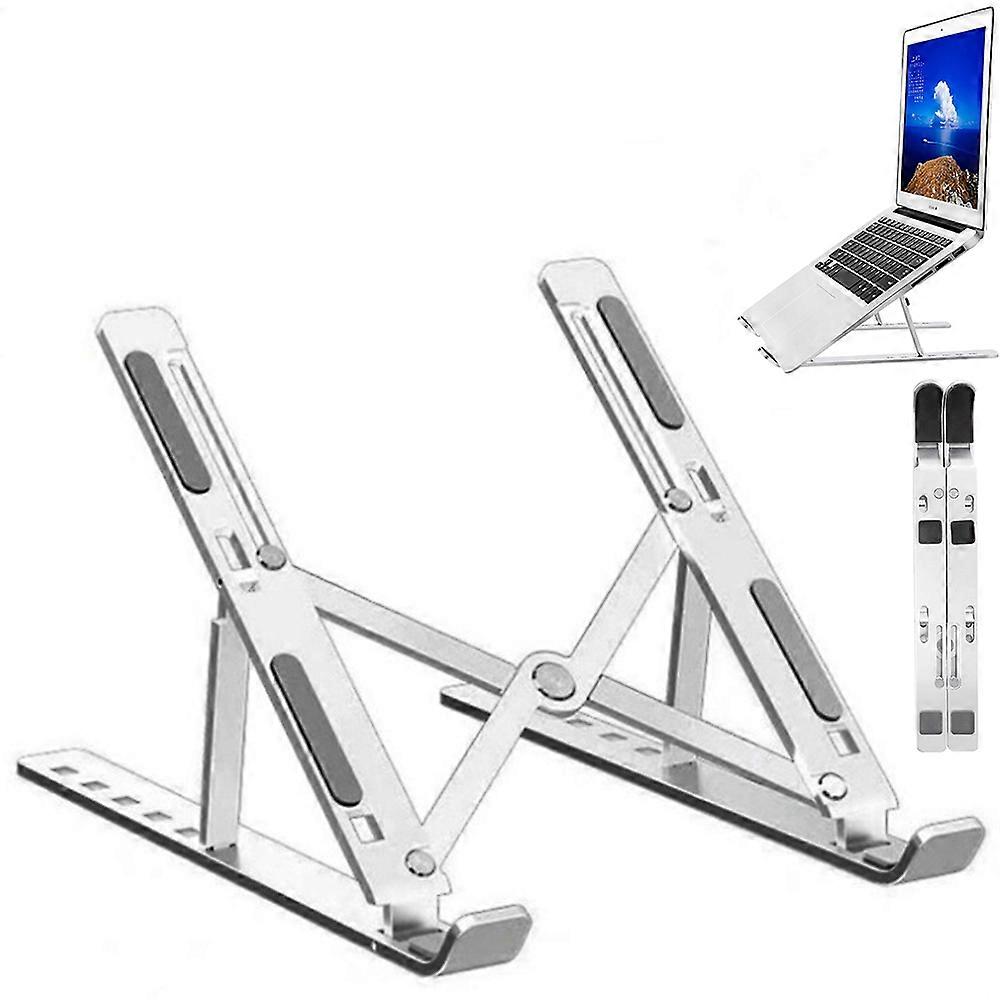 Adjustable Laptop Stand, Portable And Foldable Computer Riser With Enhanced Airflow And Ergonomic Design For 10 To 15.6 Inch Devices