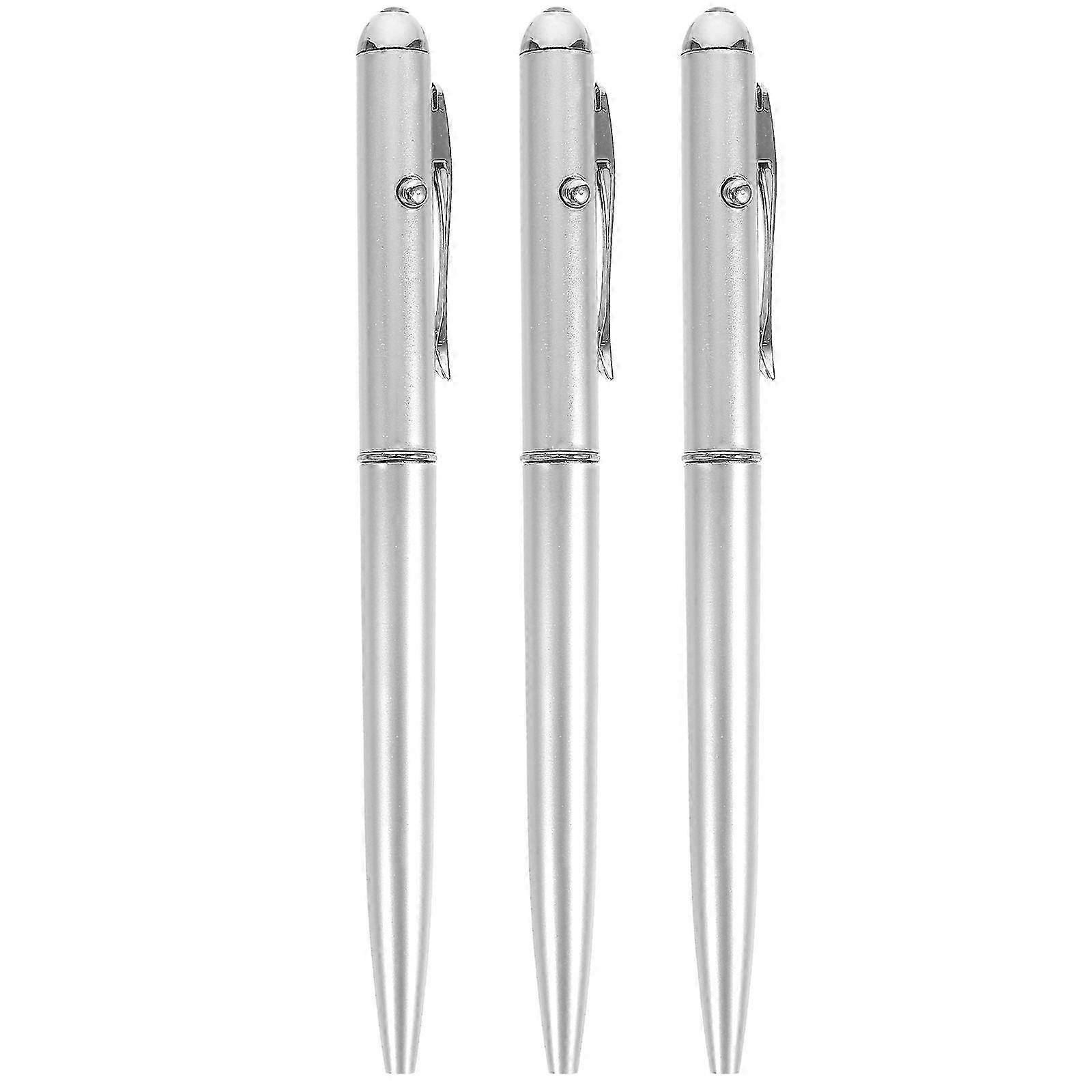 3Pcs UV Light Pen for Fake Cash Invisible Ink Pen LED Light Pen Cash Detection Pen UV Light Tool