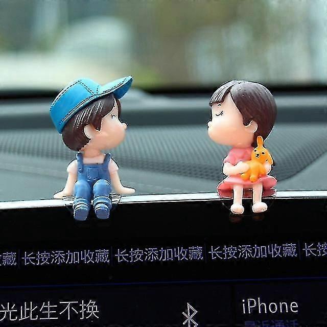 Διακόσμηση αυτοκινήτων χαριτωμένα κινούμενα σχέδια ζευγάρια δράση φιγούρα ειδώλια μπαλόνι αυτόματη εσωτερική ταμπλό αξεσουάρ για τα δώρα των κοριτσιών
