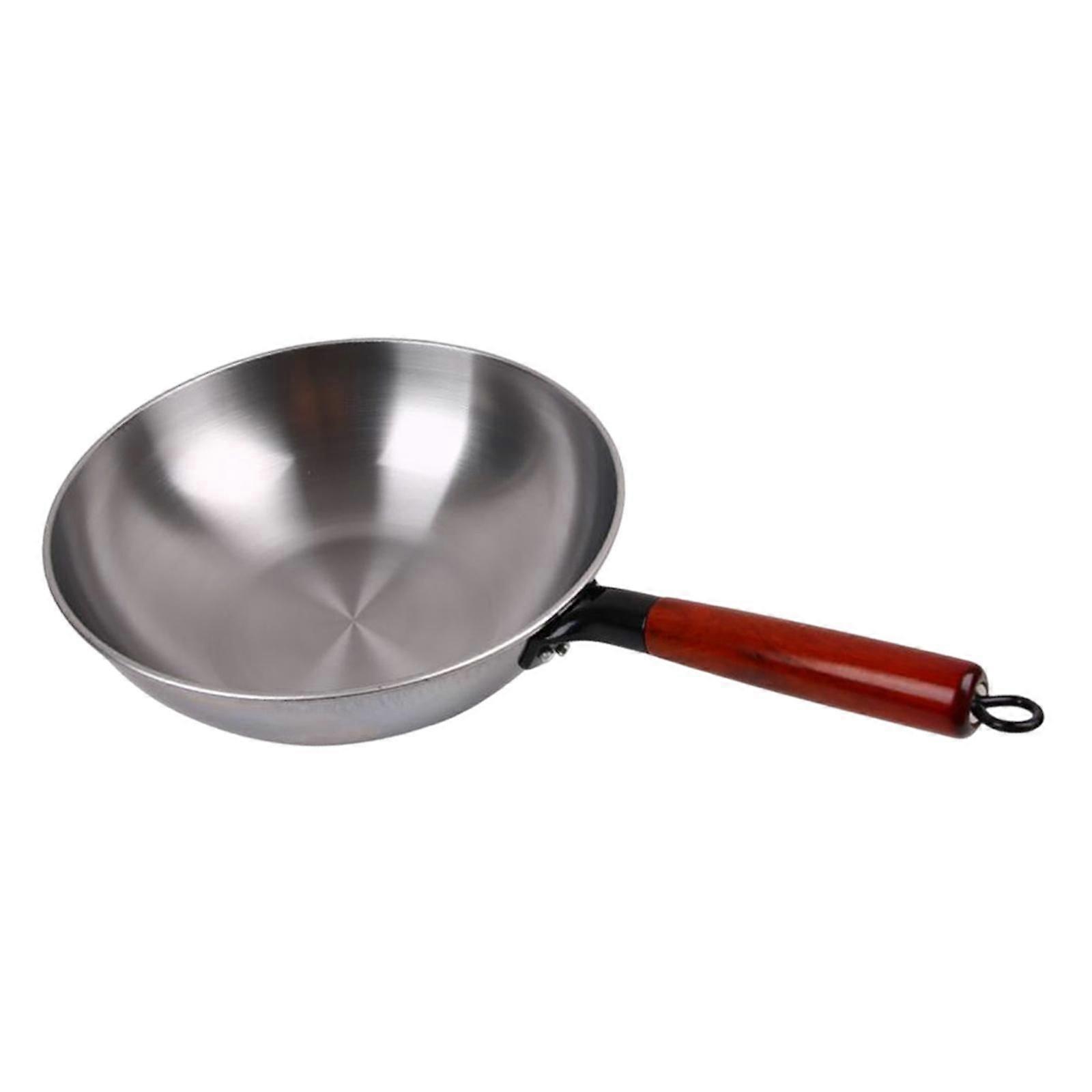 Iron Wok Pan Multipurpose Round Bottom Frying Pan for Home Restaurant Frying 32cm