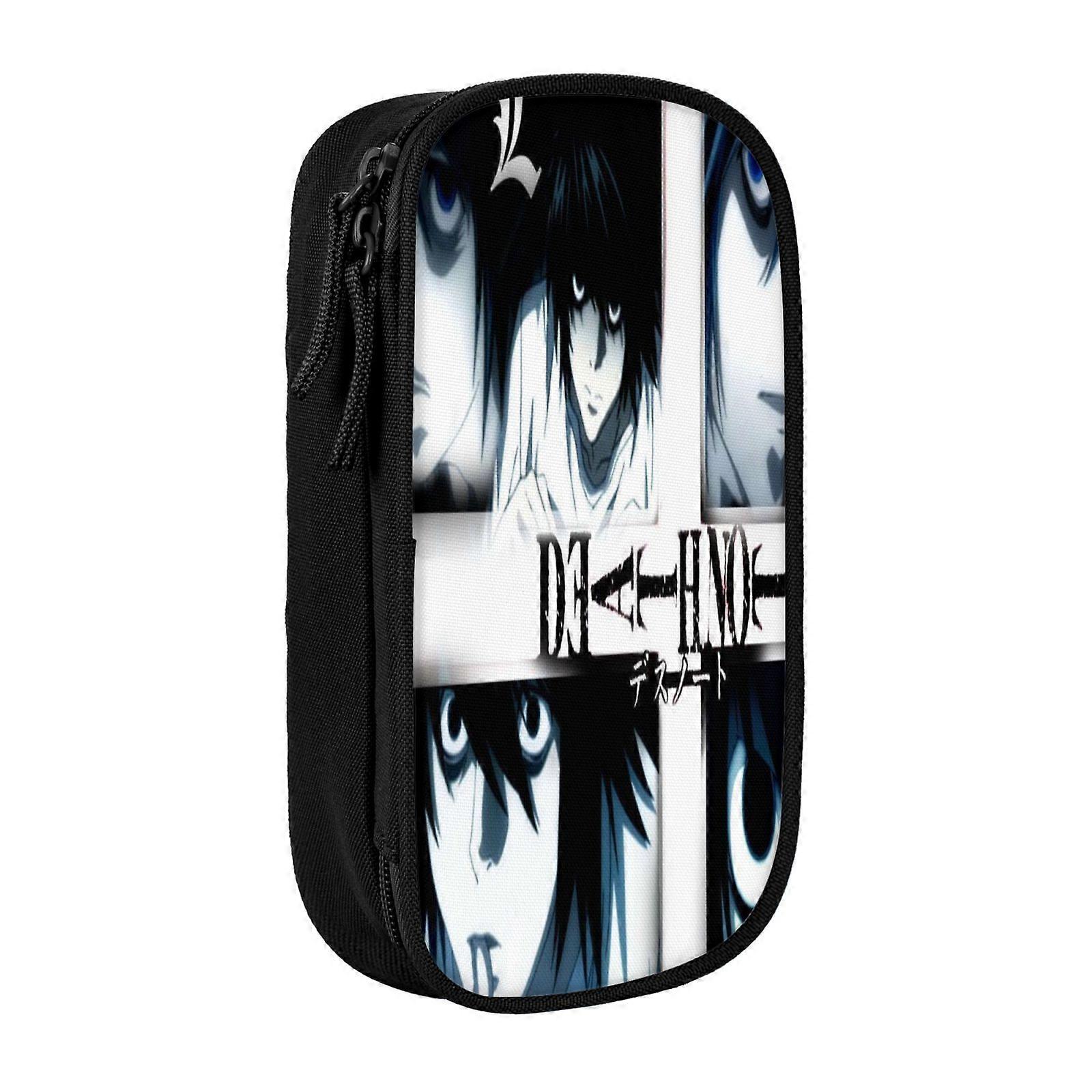 o17 مذكرة الموت مقلمة المحمولة سستة مكتب القلم حقيبة حقيبة للمكتب المدرسي السفر gh17