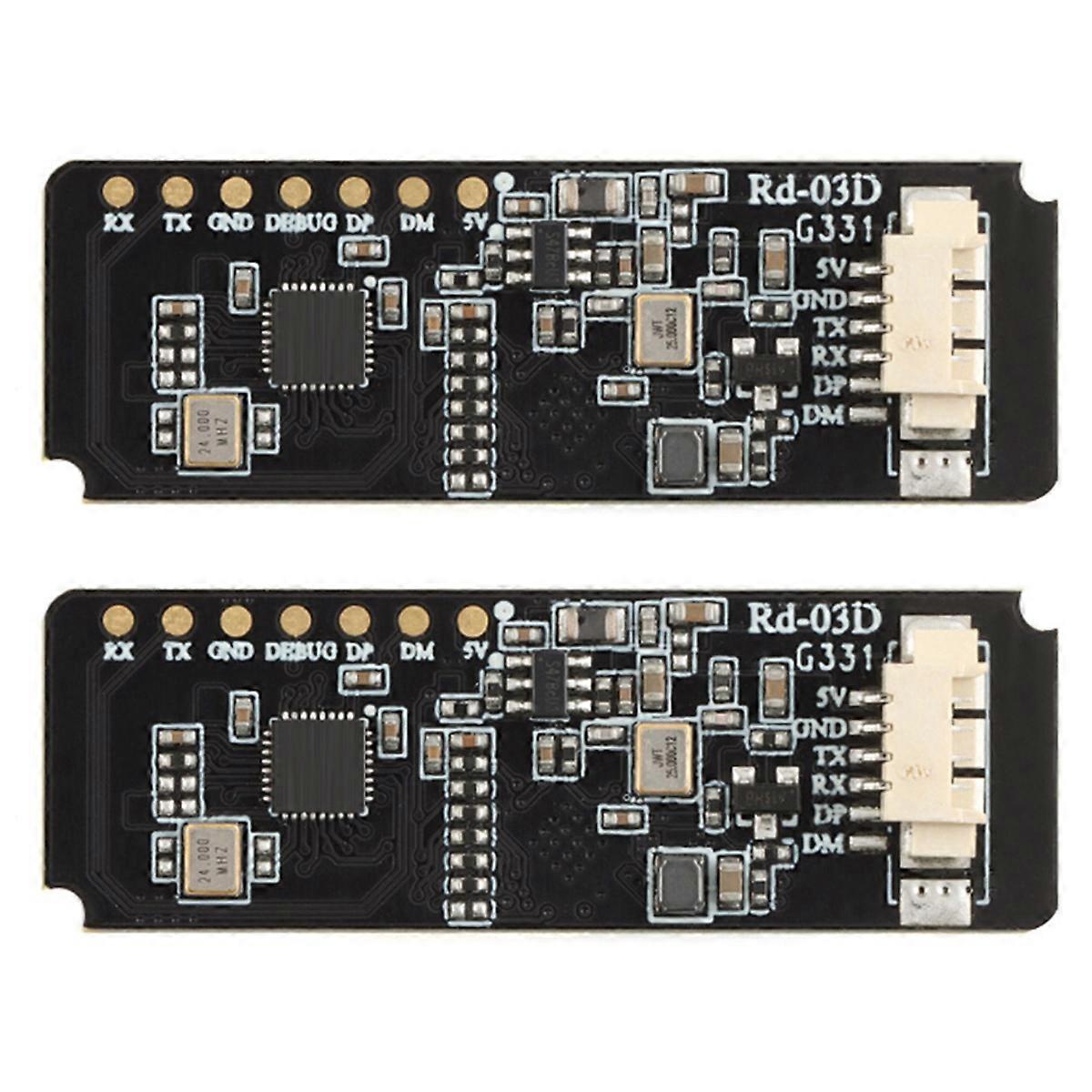 2X Rd-03D 24G Multi-Target Human Motion Trajectory Localization and Tracking Radar Module on-Board