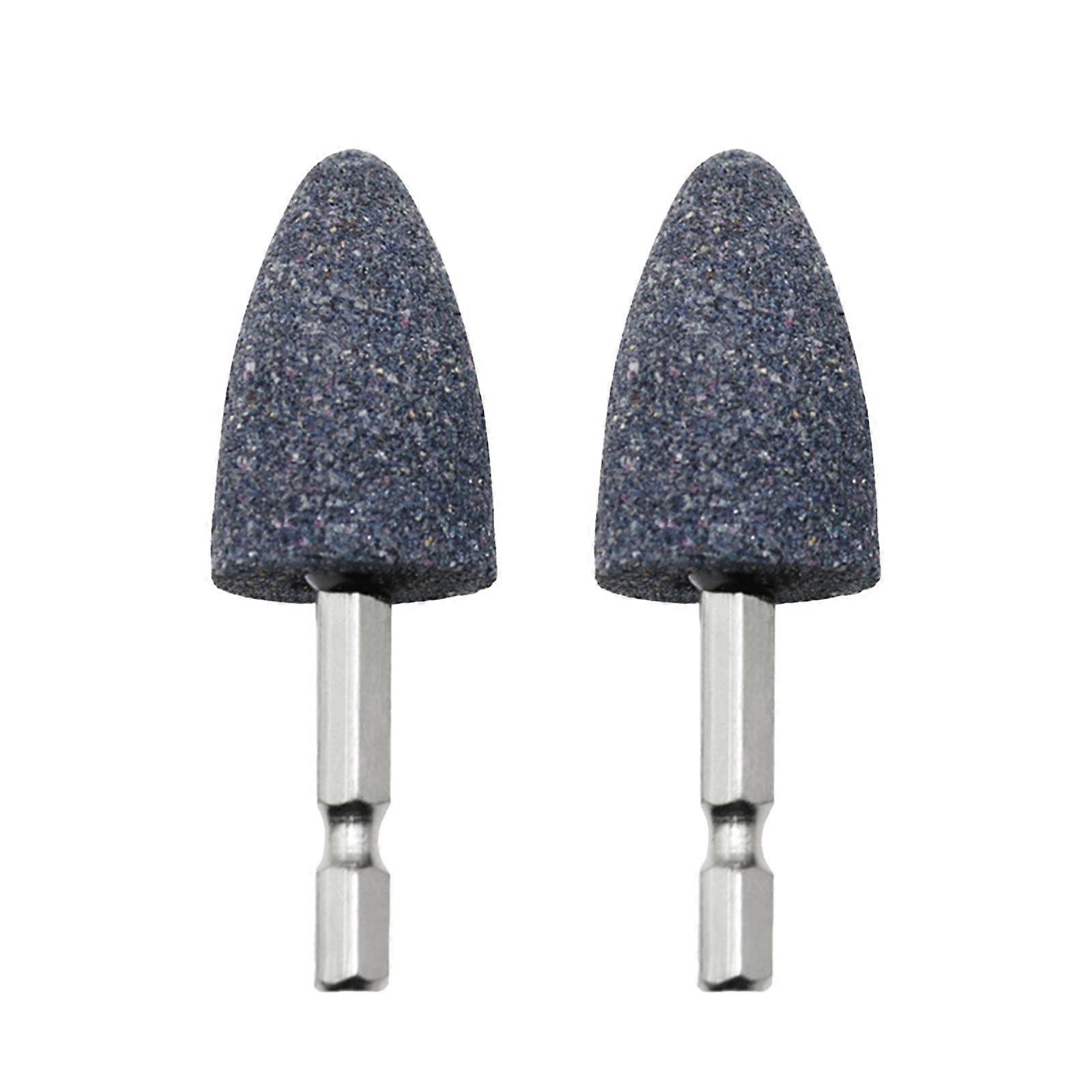 2Pcs Grinding Wheel Sharpening Head Hexagonal 6.35mm High Hardness Grinding