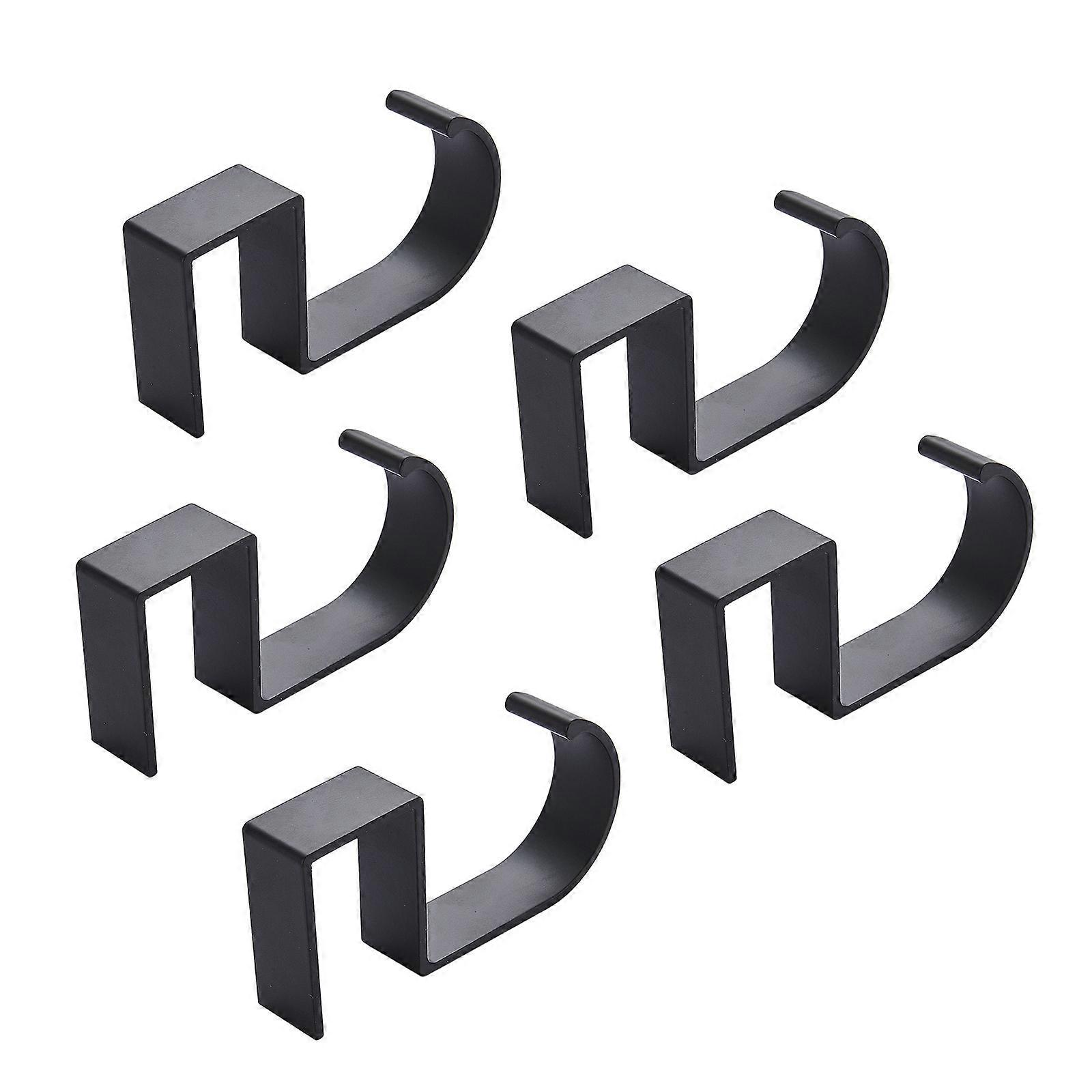 Efficient and Stylish Desk Organizer Load-bearing Travel Hooks Practical Aluminum Alloy Hook for Office Home and School  Black