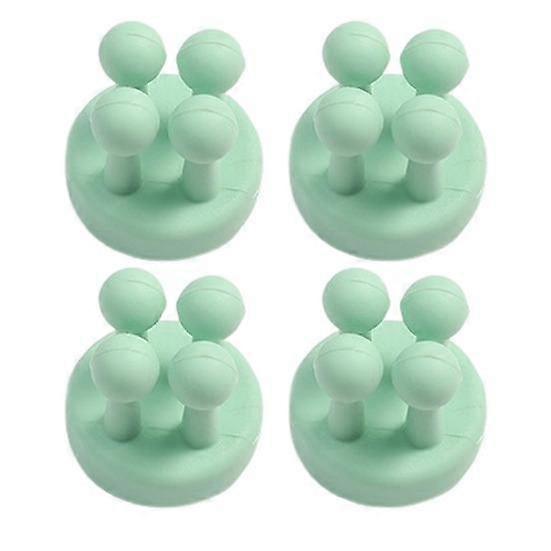 4Pcs Silicone Toothbrush Holder Multi-Function Hooks Simple Installation Self-Adhesive Single Toothbrush Hooks