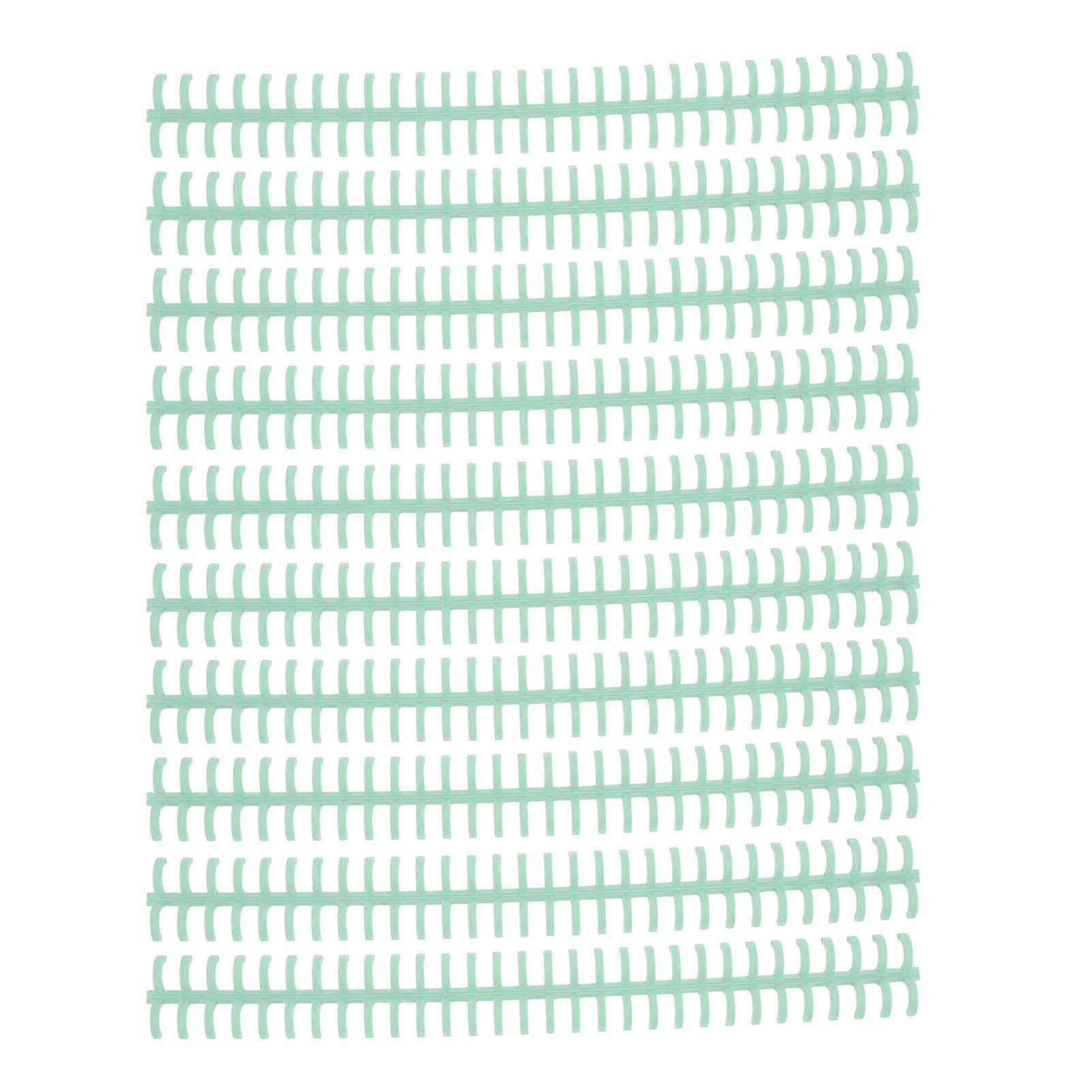 10 Pcs Loose Leaf Binding Spine 30 Hole Cuttable Wear Resistant PP Plastic 10mm Binding Comb for Student Office Green