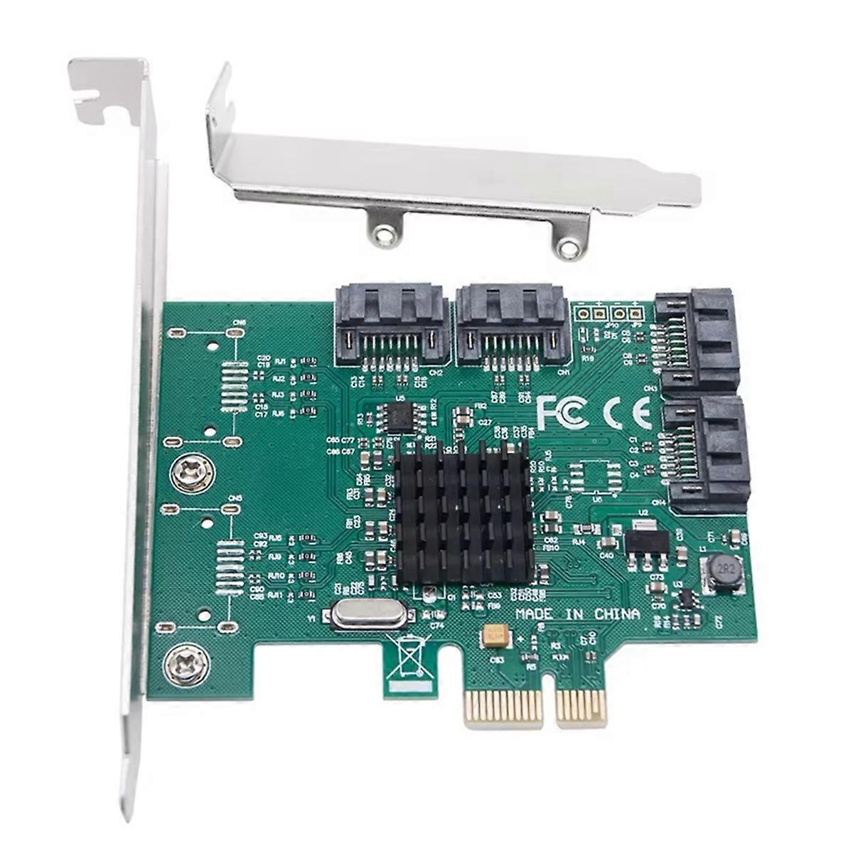 Adapter karty rozszerzeń SATA PCIE PCI Express X1 do 4 portów SATA3.0 Kontroler 88SE9215 Chip PCI E PCI-E SATA 3 Mnożnik