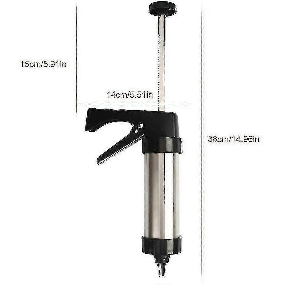 Stainless Steel Gun Kit Cookie Pattern Discs for Cake & Cupcake Decorating