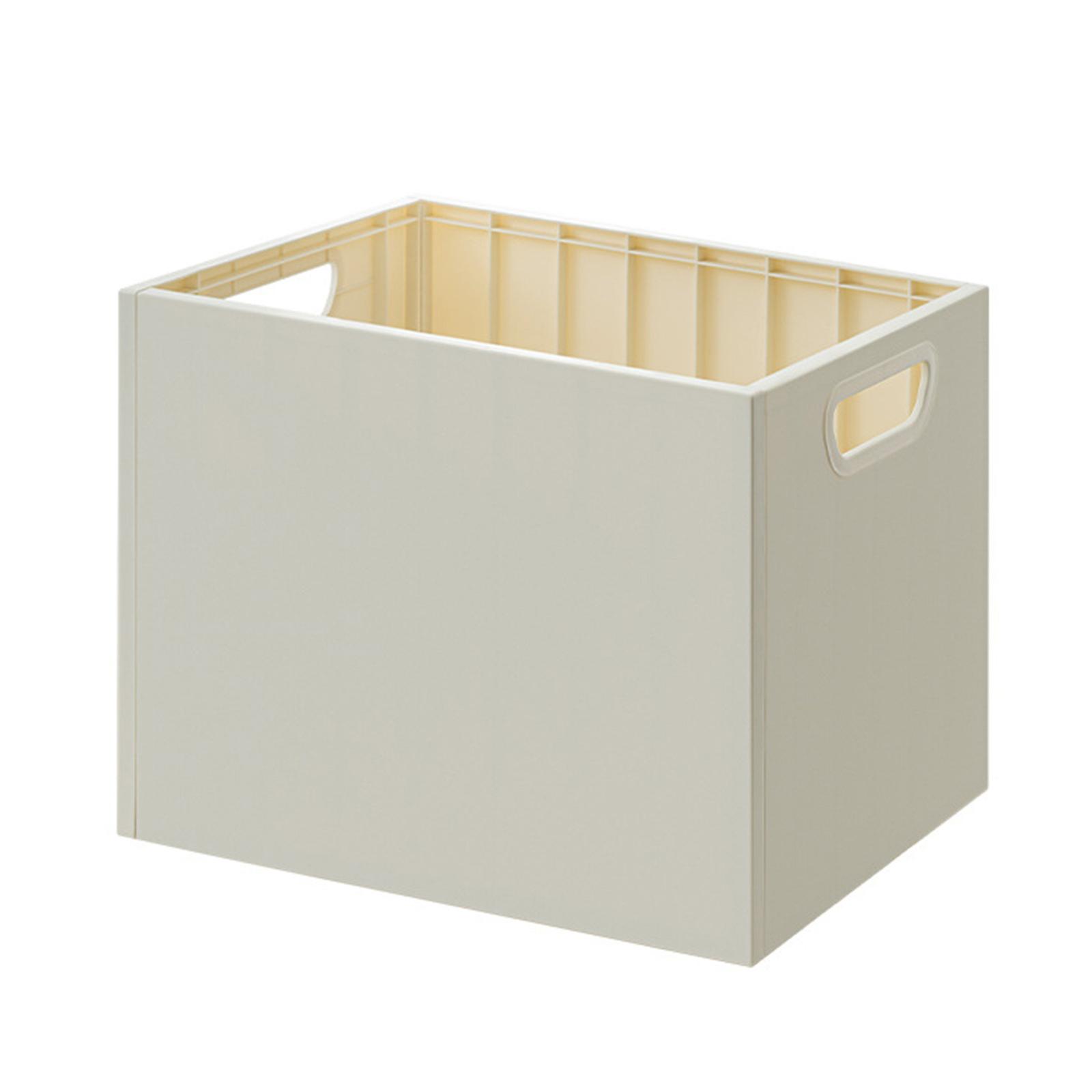 Movable Book Storage Box Large Capacity Storage Basket Plastic File Box Practical Book Organizer for Clothes Books Toy White