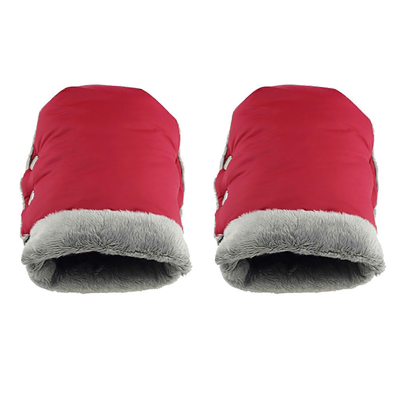 2 Pcs Stroller Gloves Waterproof Warm Comfortable Pushchair Hand Muff for Winter