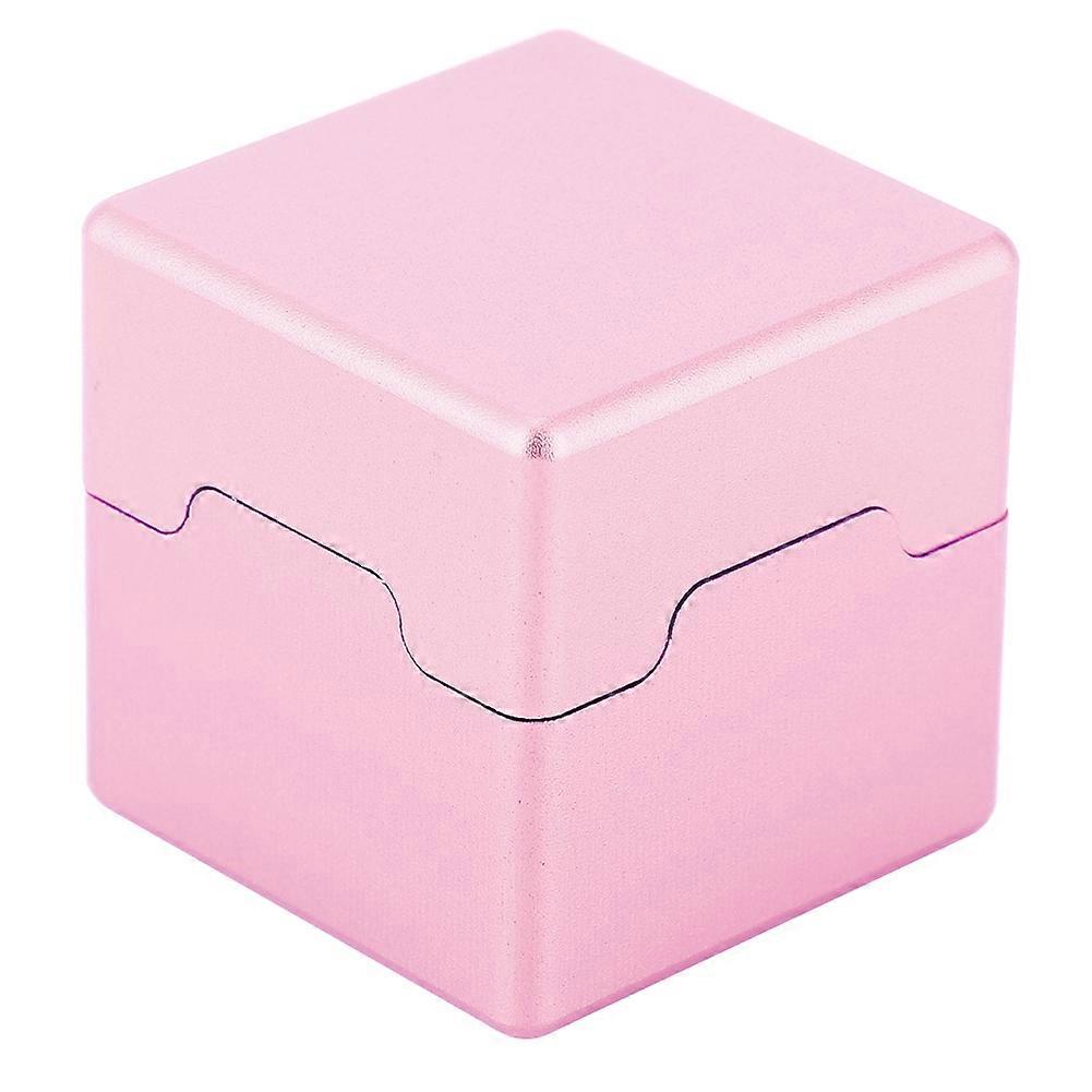 Aluminum Portable Mini Cue Tip Chalk Holder Billiard Pool Chalks Carrier Case (Rose Gold)