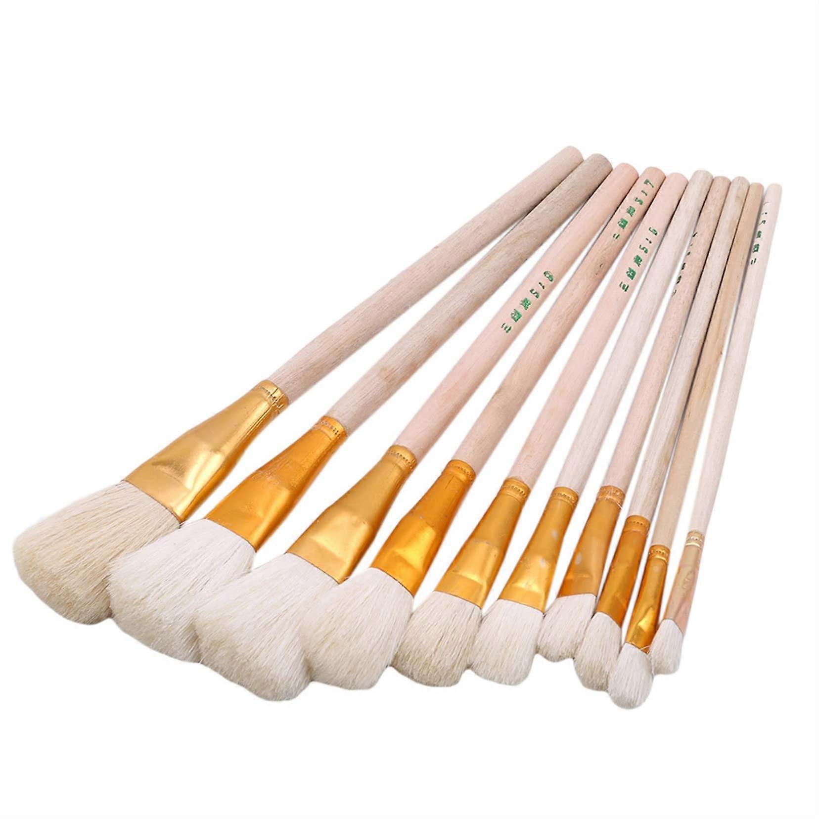 10 pcs Wool Bristle Brush for Drawing and Painting