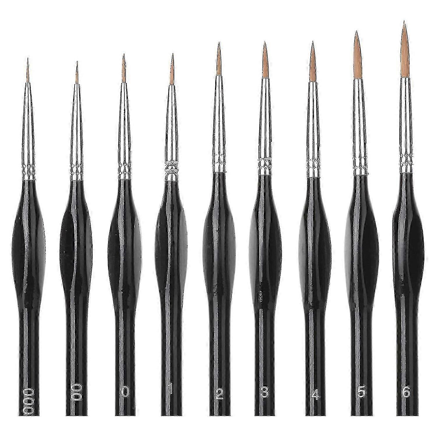 9 Pieces Fine Brushes Fine Paint Brushes Mini Brushes Thin Paint Brushes Small Brushes