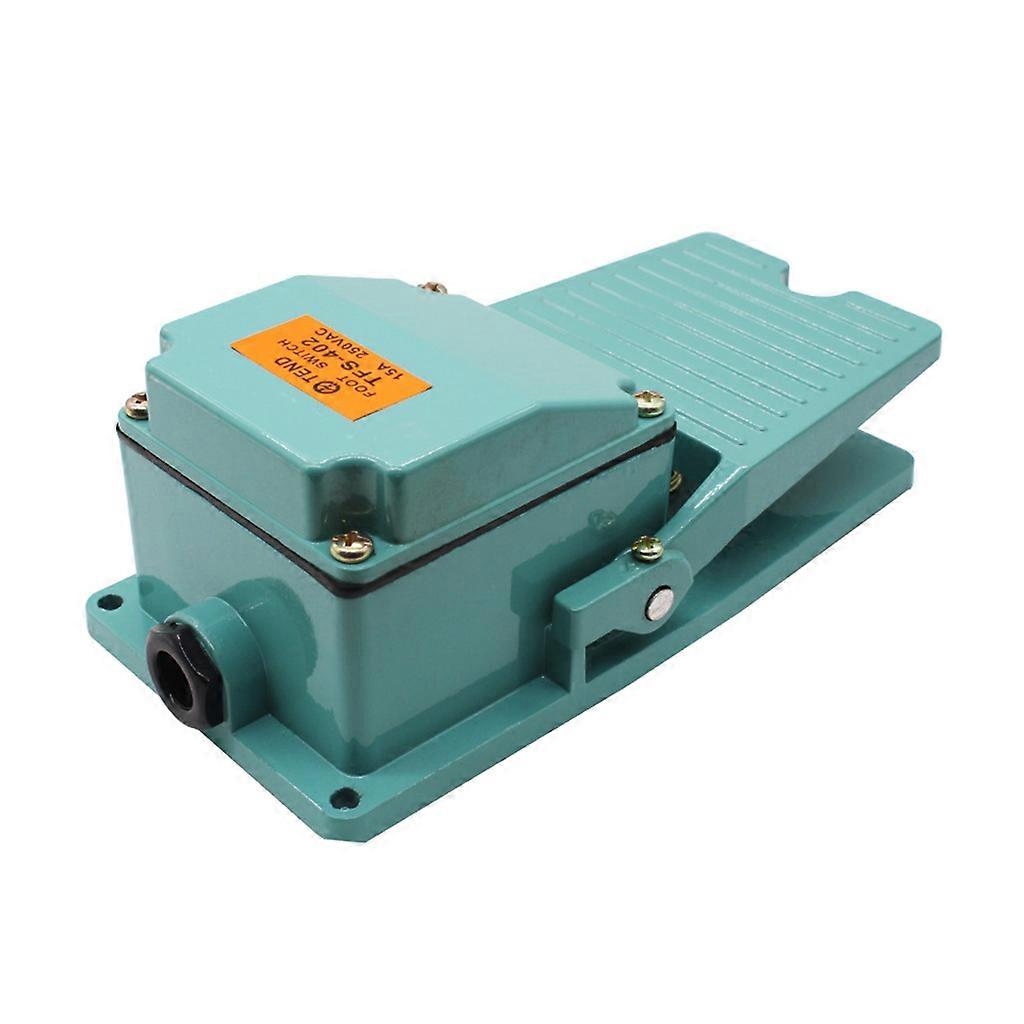 Woodworking Machine Control Treadle Switch Foot Operated Pedal Controller Switch AC250V 15A Momentary Pedal Foot Switch Sky Blue