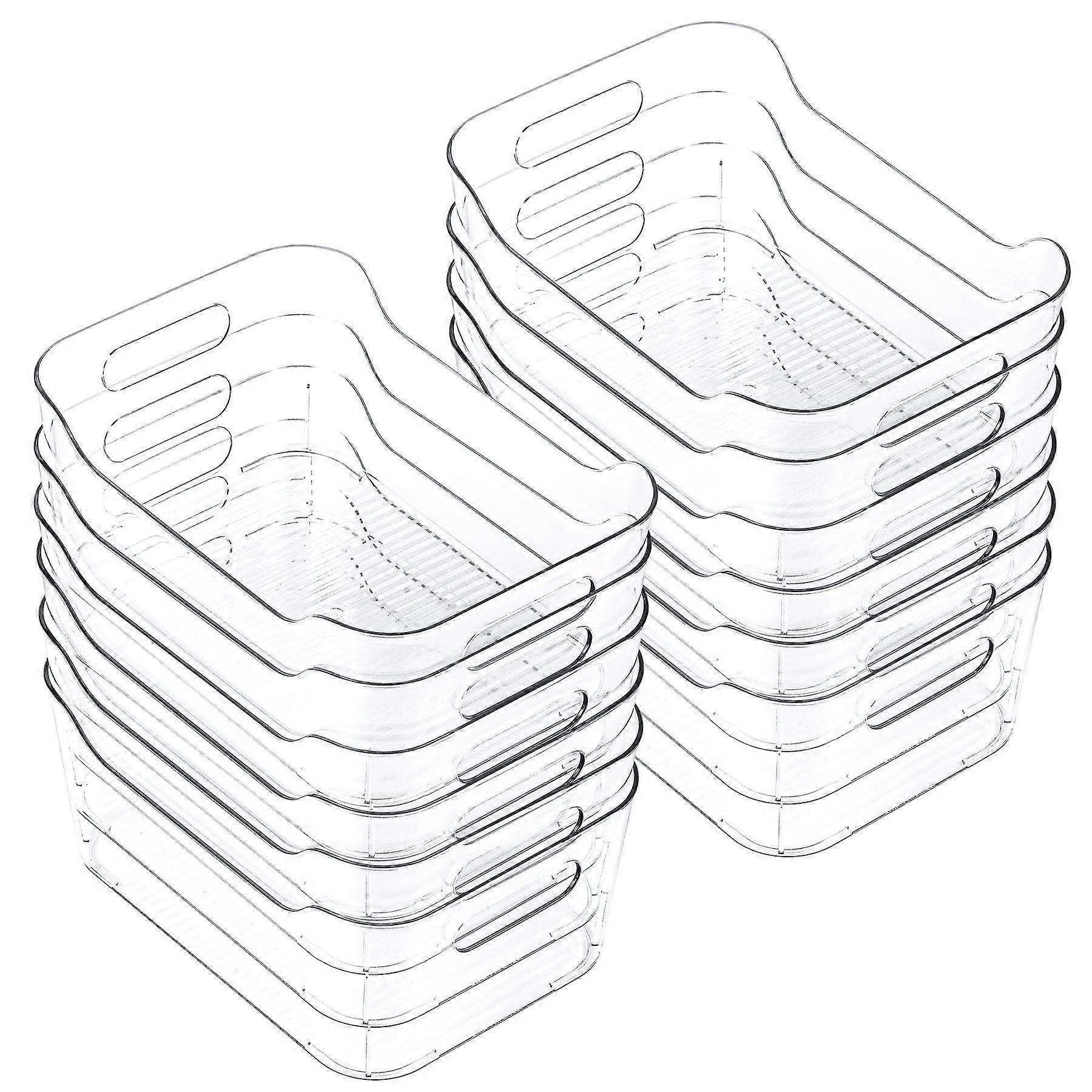 12 Set Clear Plastic B Storage for Pantry Multi-Use