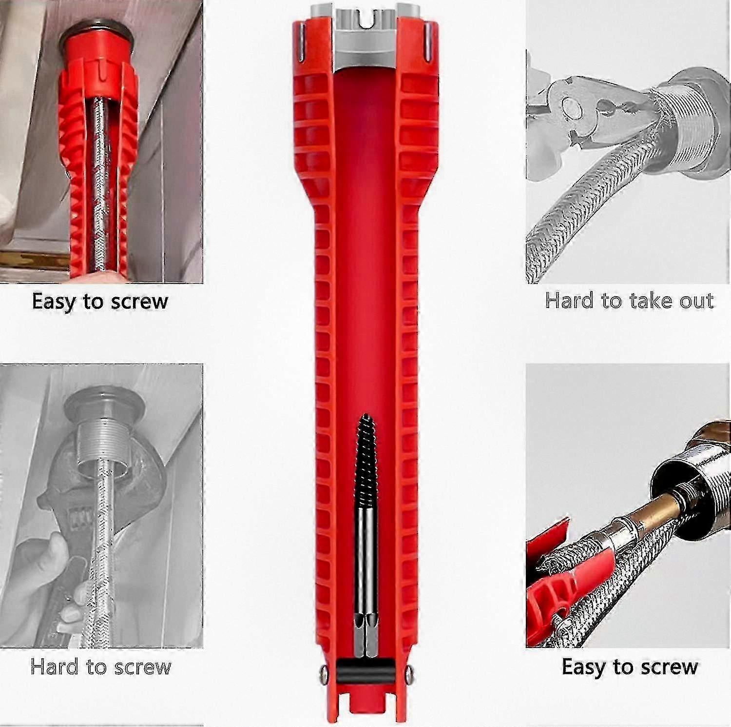 8-in-1 Multi-Function Faucet Wrench for Kitchen Sink Installation and Plumbing Maintenance