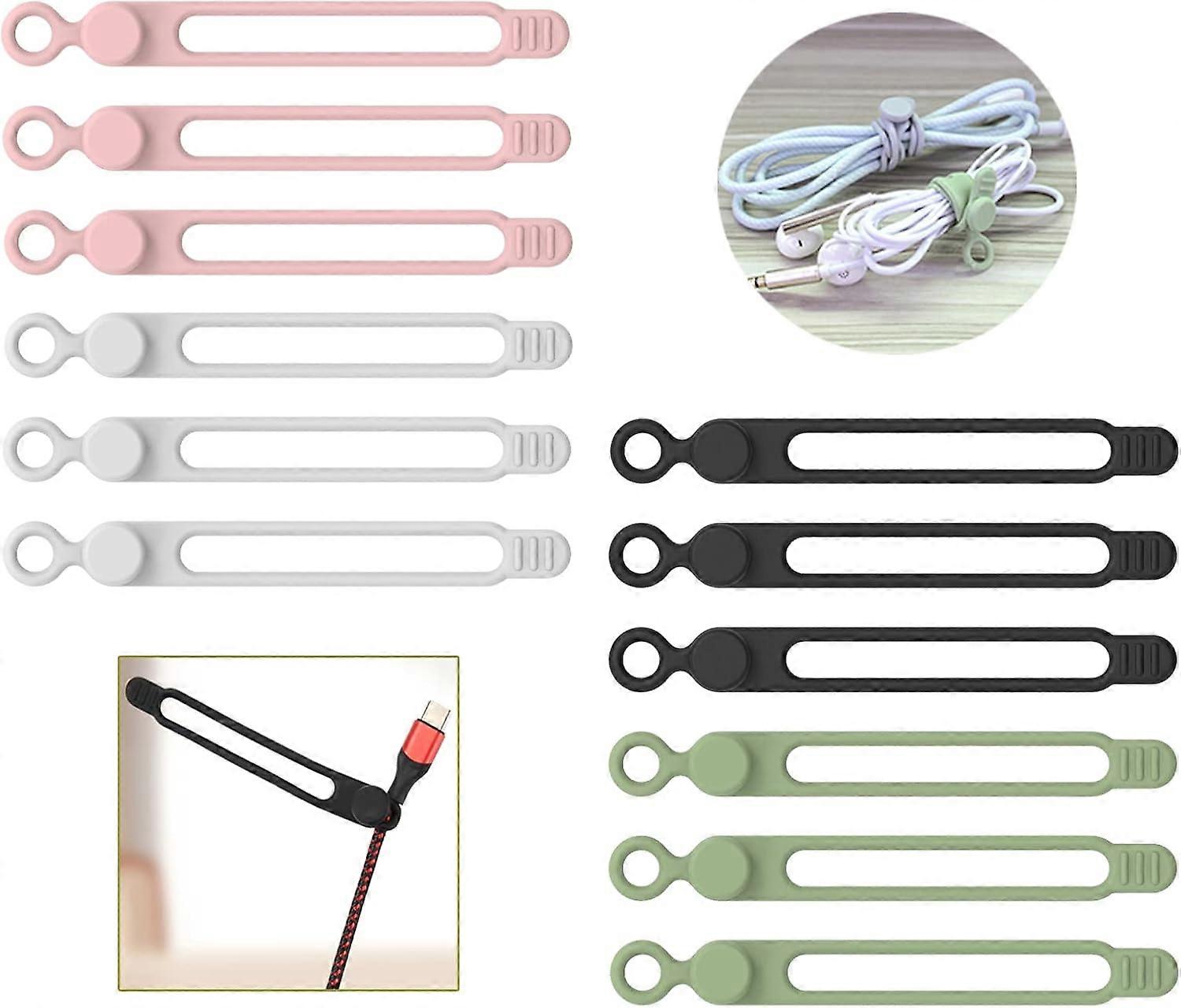Cable Ties, Silicone, Elastic Cord Organizer