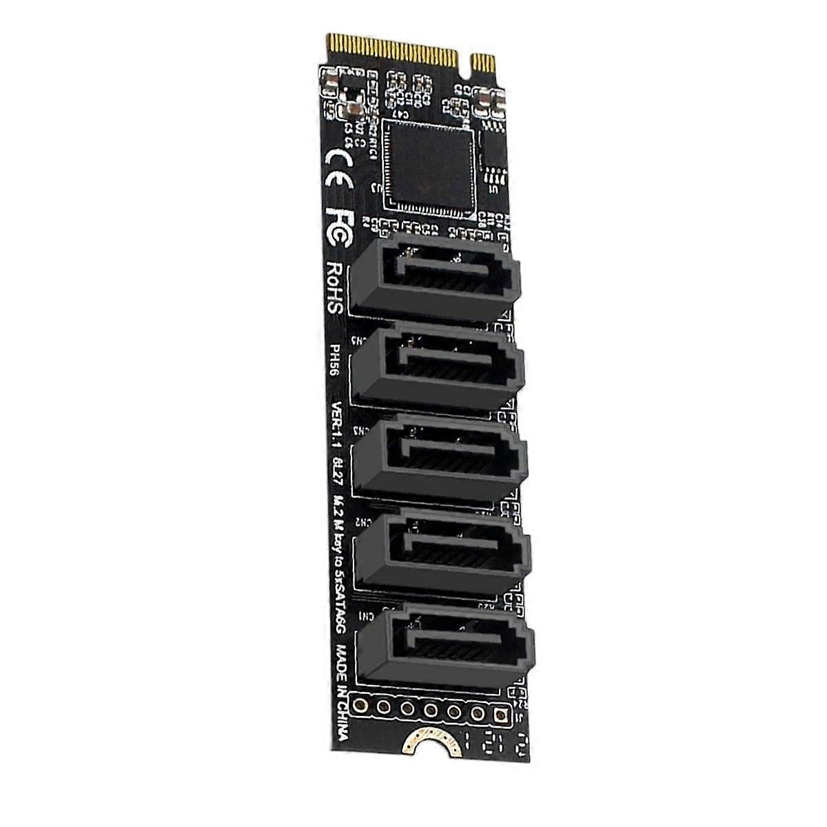 M.2 M-Key Pci to Sata 3.0 Hard Disk Adapter Card JMB585 Chipset Support for Os/Windows/Linux