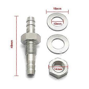 Stainless Steel Bulkhead Fitting Barb Hose Tube Connector Fuel Water Air Boat