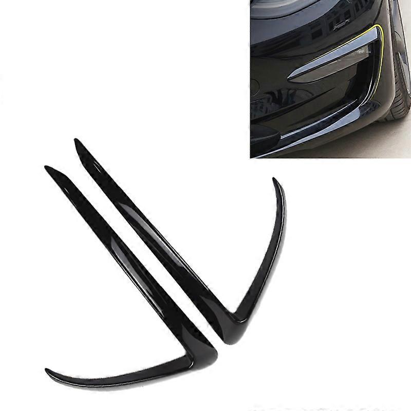 2 PCS Car Lamp Eyebrow Decorative Sticker Fog Lamp Frame for Tesla Model 3