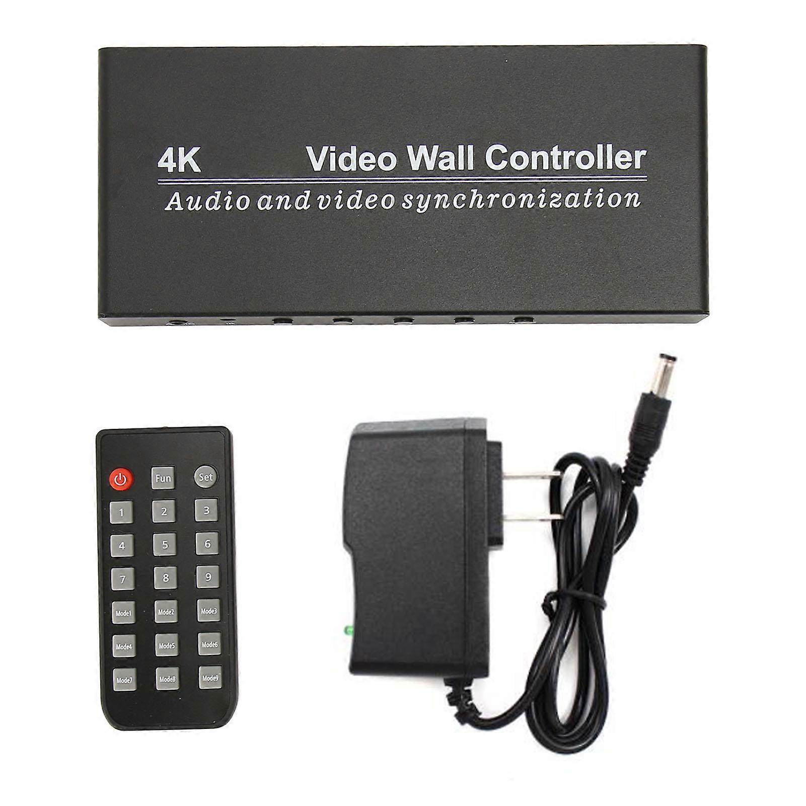 4K Video Wall Controller - 9 Modes, 1 In 4 Out, Remote Control, HD Multimedia Interface