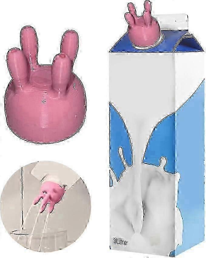 غطاء كرتون حليب البقر غطاء زجاجة حليب صب مضحك ، محول الحليب المعبأ ، آلة الحلب ، غطاء زجاجة الحليب