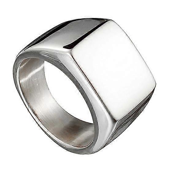 Wedding Ring Solid Color Finger Decoration Stainless Steel Men Square Band Finger Ring for Party