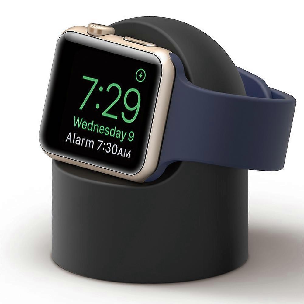 Retro Round Base Silicone Bracket For Apple Watch(White)