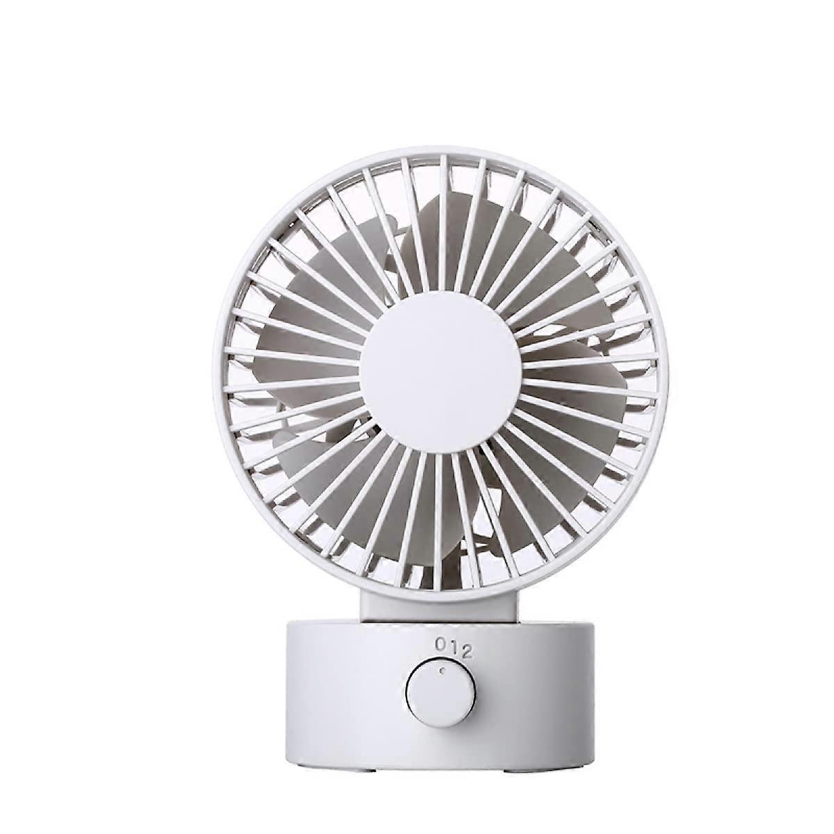 Quiet Desktop Personal Fan USB Powered, White, Tabletop, Outdoor and Home Office Use, Strong Airflow