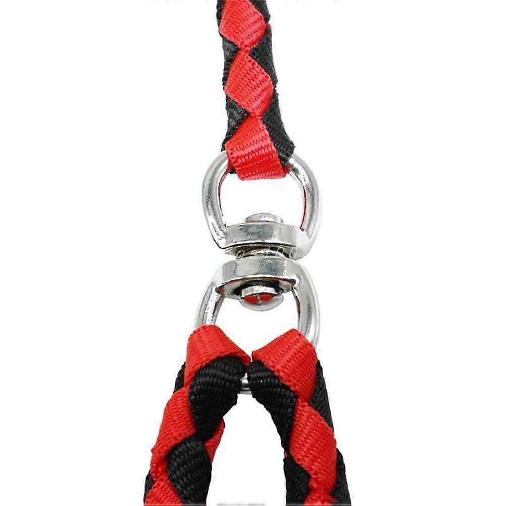 Double Leash for Two Dogs - Red Black