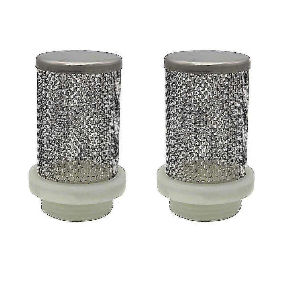 sugsil, för 3/4 tums backventiler, rostfri stålkorg Dn20, söm, silver+vit, 2 stycken