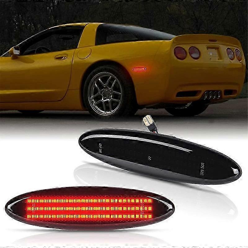 2Pcs LED Side Marker Light Rear Fender Lights Red Signal Lamps for Chevrolet Corvette C5 1997-2004 C